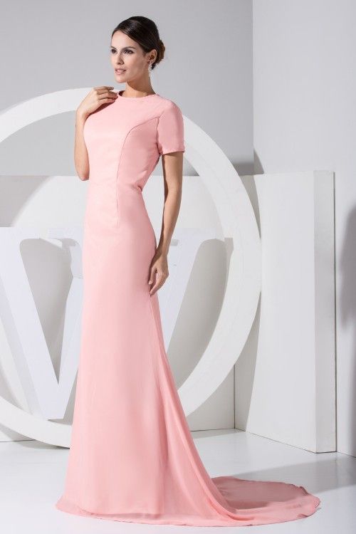 Sexy Long Elegant Short Sleeves Prom Gowns Open Back Evening Dresses ... Sexy Long Elegant Short Sleeves Prom Gowns Open Back Evening Dresses ...