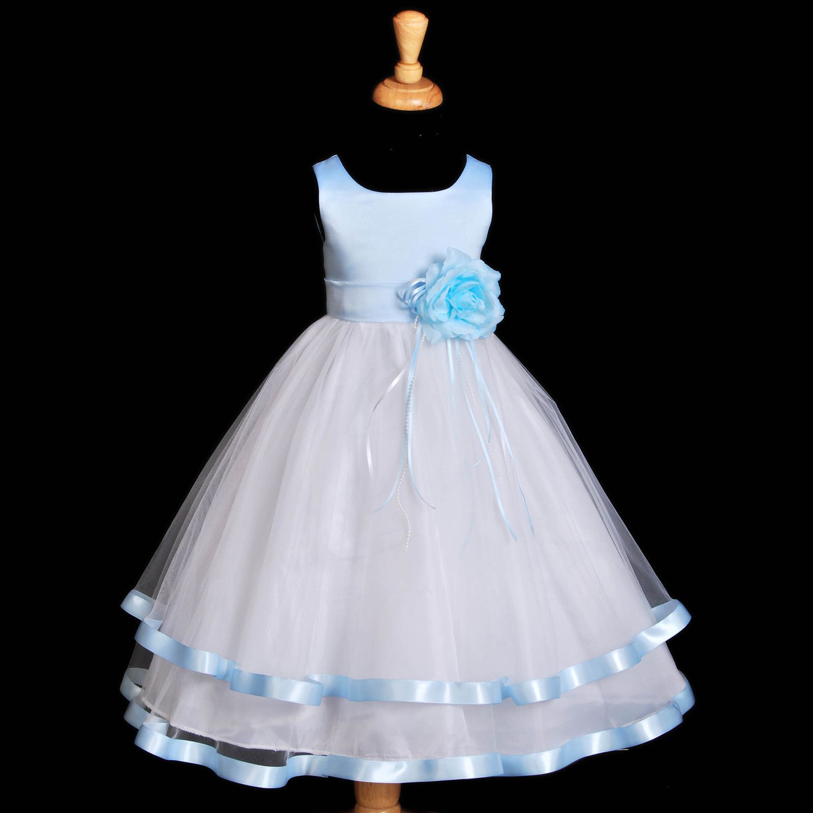 light blue flower girl dresses