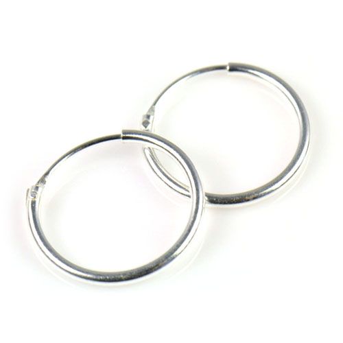 1 2 inch silver hoop earrings