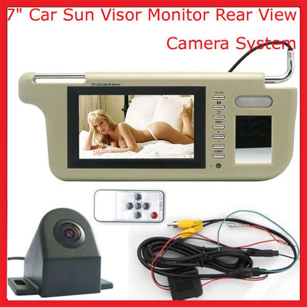 2017 7 Car Sun Visor Tft Lcd Monitor With Reverse Backup Parking Reversing Rear View Camera From