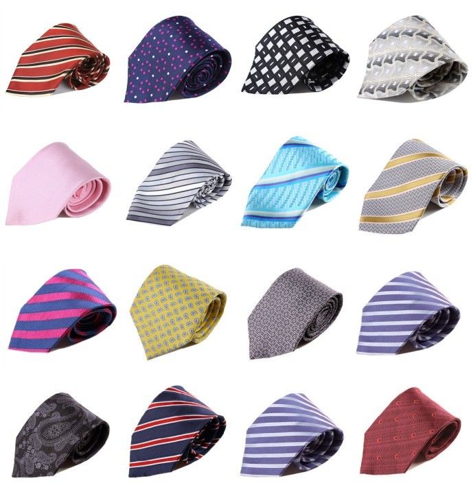 Wholesale Mens Korea Silk Necktie Men's Ties 100 Silk Stripe Tie Plain