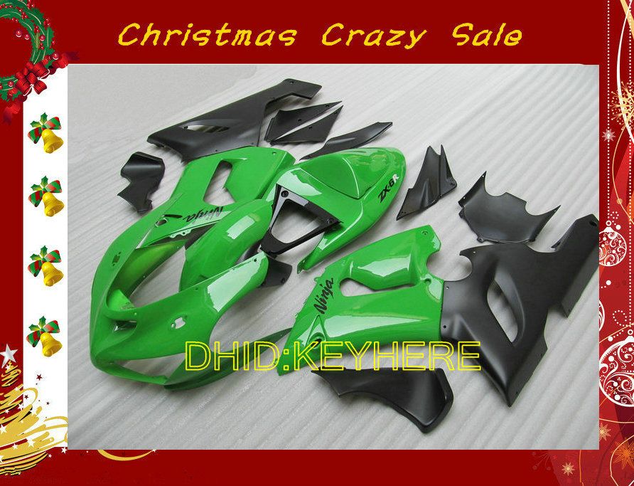 Custom Green/blk moto ABS race fairings KIT for 2005 KAWASAKI Ninja ZX6R 05 06 ZX 6R 2006 bodykits, Same as picture
Custom Green/blk moto ABS race fairings KIT for 2005 KAWASAKI Ninja ZX6R 05 06 ZX 6R 2006 bodykits, Same as picture