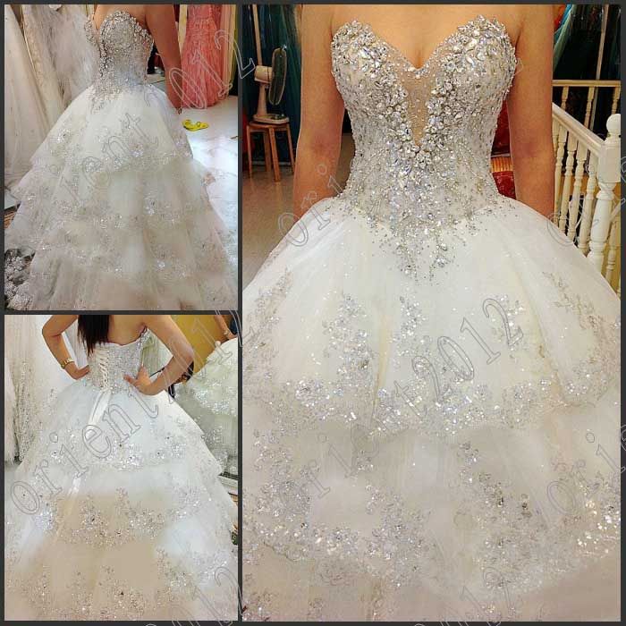 ... Gown Sequin wedding gowns Floor length Applique Organzon Lace wedding