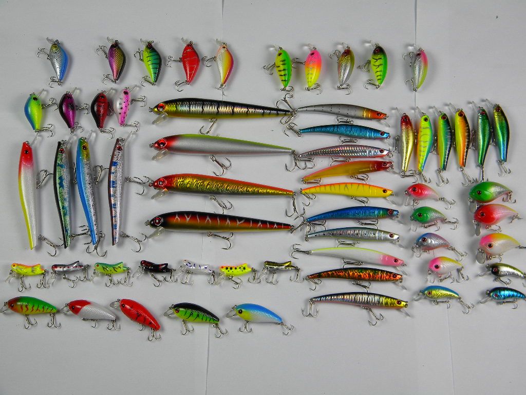 Mixed Large And Small Fishing Lure Hard Bait Tackle Plastic Lures Baits