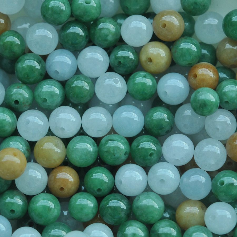 2018 Myanmar Jade A Natural Jade Sauteeded 7.5mm Beads Diy Jade Beads