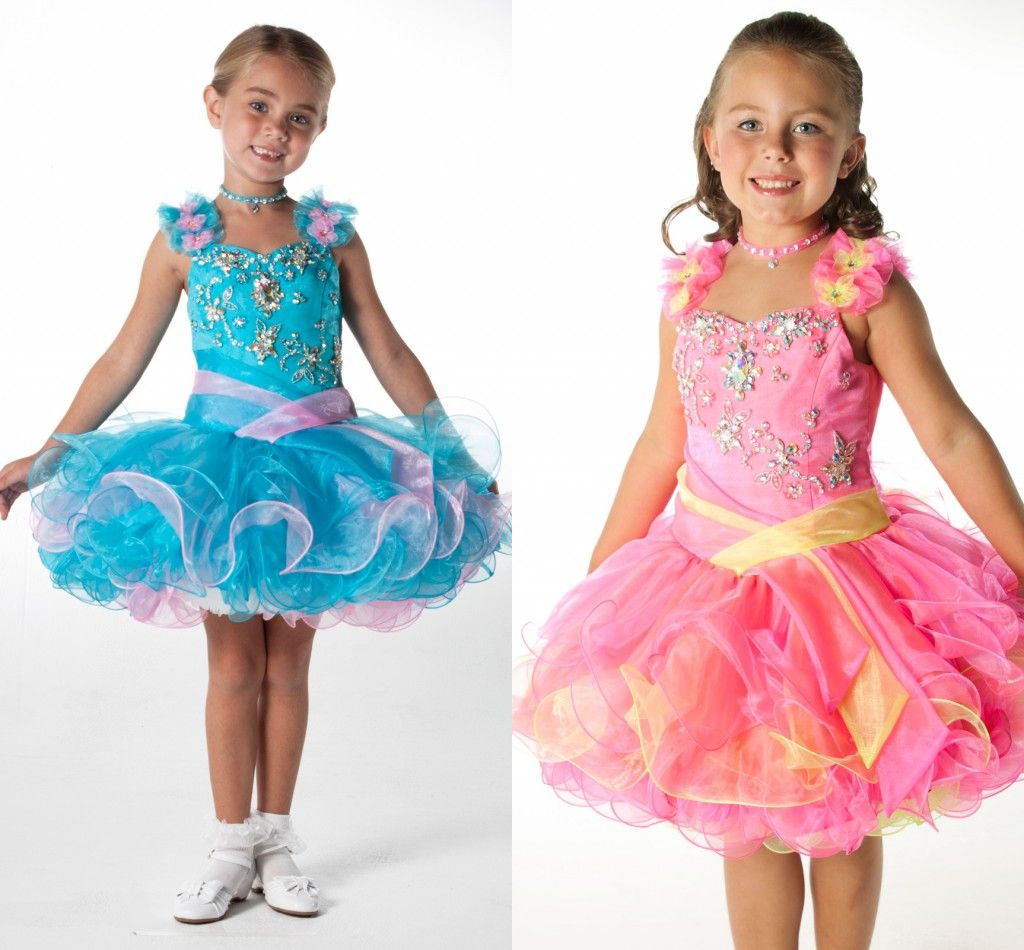 Lovely kids prom dresses floral embellished shining beaded bodice ...