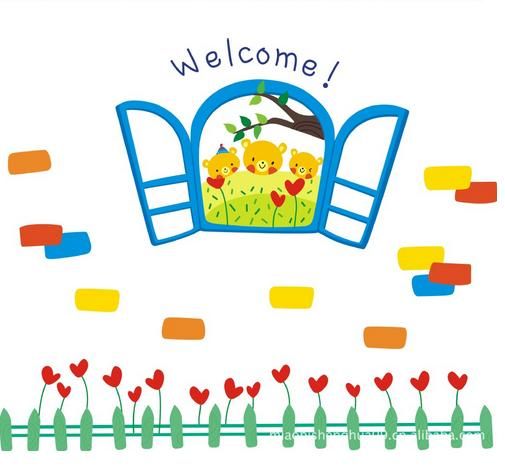 nursery wall stickers cartoon removable 130 style kids cartoon baby ...