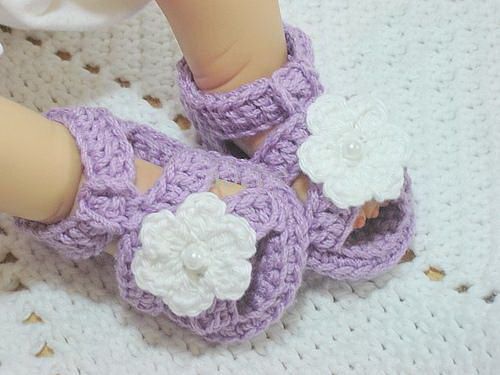 Summer Baby Girl Sandals Crochet First Walker Shoes Cotton Yarn ...