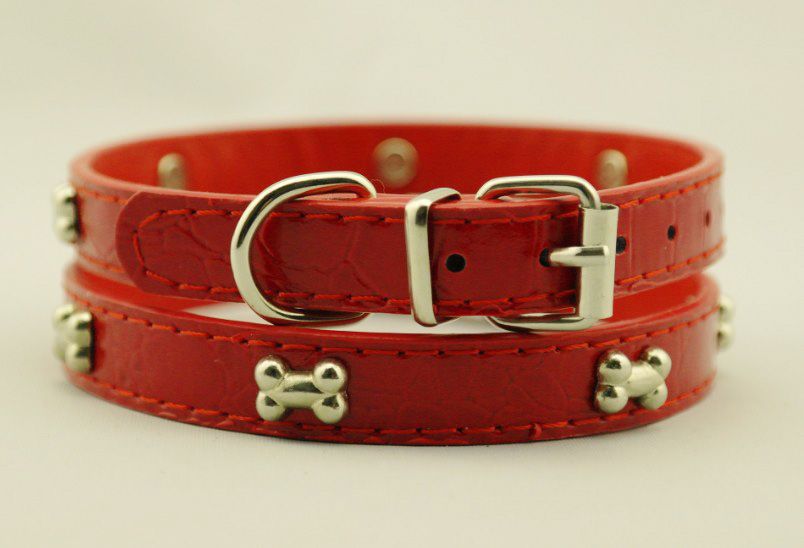 ... puppy collars skull rolled dog collars cheap PU leather pet collars