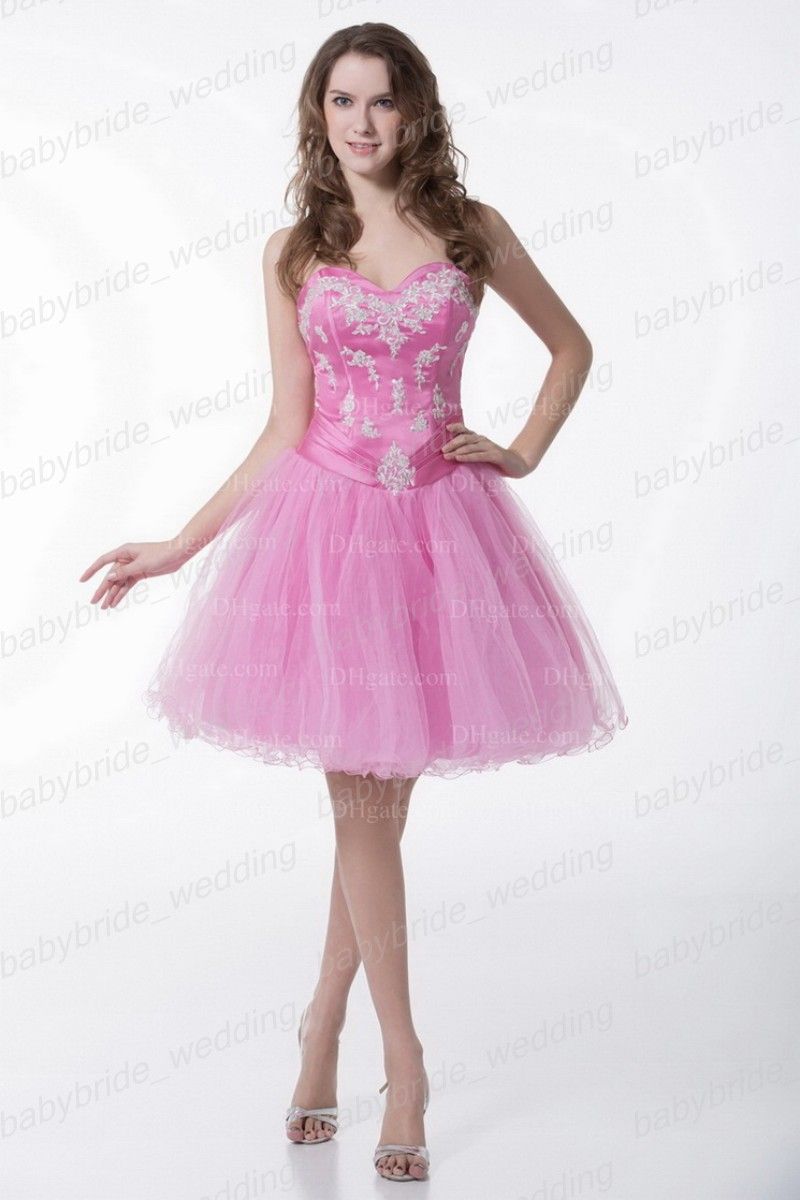 Pink Princess Dresses Tulle Dresses Short Mini Prom Dresses