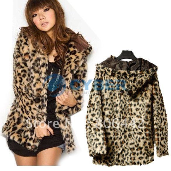Sexy Fashion Women's Leopard Faux Fur Coat Jacket Outerwear Online with $36.35/Piece on Sunday_joy's Store | DHgate.com