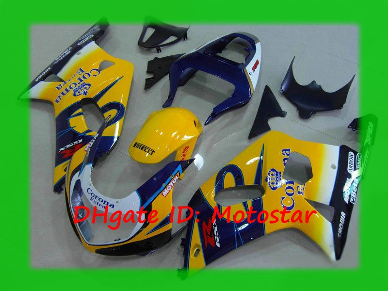 S6113 Corona Extra fairing kit for GSXR 600 750 K1 2001 2002 2003 GSXR600 GSXR750 01 02 03 bodywork, Multi-color
S6113 Corona Extra fairing kit for GSXR 600 750 K1 2001 2002 2003 GSXR600 GSXR750 01 02 03 bodywork, Multi-color