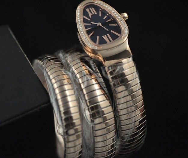 Free Shipping Ladies Tubogas 18K Rose gold Snake Watch Diamond Black Dial Women's Quartz Fashion Wrist Watches
Free Shipping Ladies Tubogas 18K Rose gold Snake Watch Diamond Black Dial Women's Quartz Fashion Wrist Watches