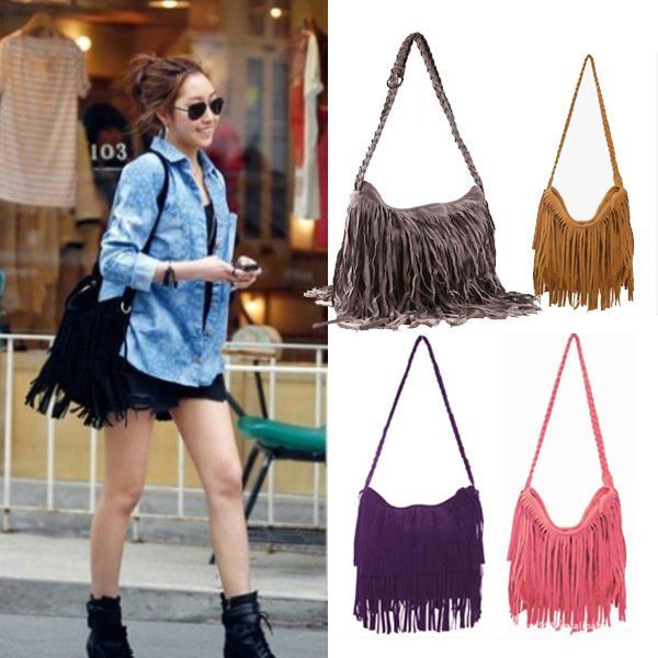 New Fashion Celebrity Bags Women Tassel Fringe Cross Body Bag Shoulder