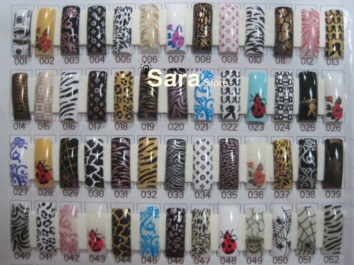 Wholesale Acrylic Nail Art Tips Pre Design Designed Nail Tips 325 Styles Available Free Acrylic ...