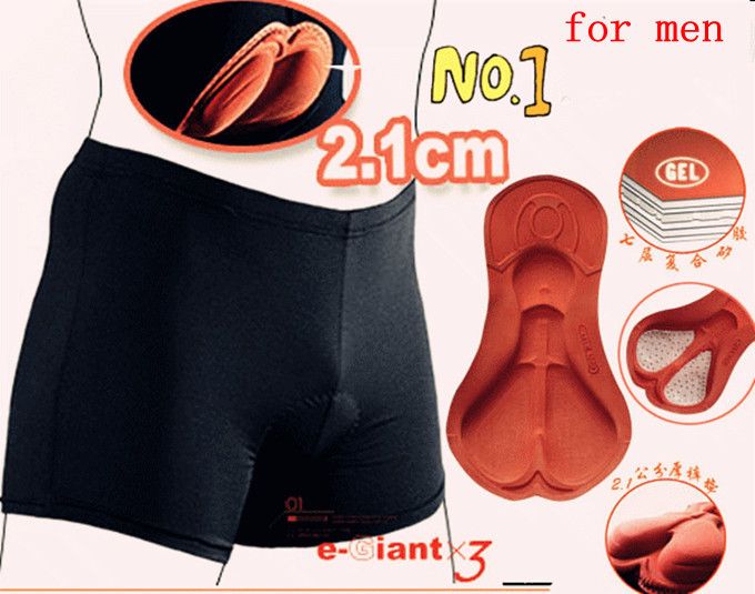 Biking Padded Underwear 90polyester 10spandex 3d Silicon Gel Pad