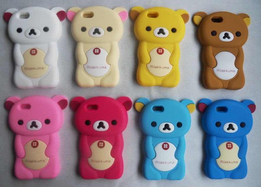Cute Soft Silicone 3d Rilakkuma Bear Case Skin Cover For Iphone 5 5g 5s Cases Phone Covers Make