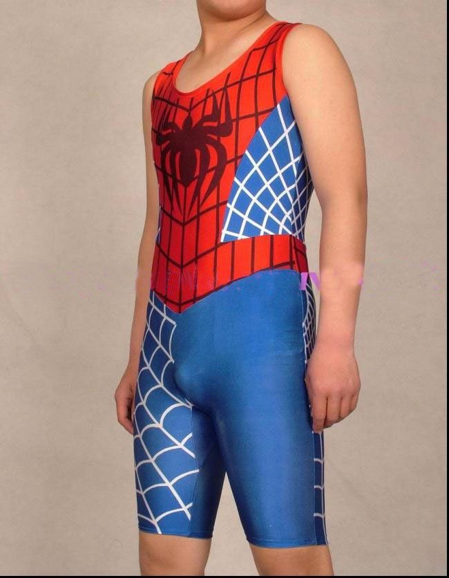 Custom Lycra Spandex Wrestling Singlet Tights/Pants Superhero Spiderman