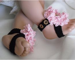 Buy Fur Crochet Shoes Baby Barefoot Sandals Online from Low Cost Baby