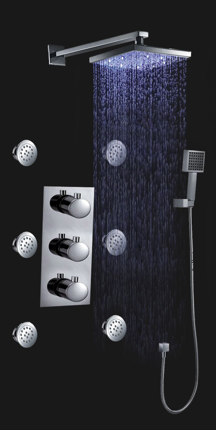 2017 Spa Body Massage Spray Jets Excellent Thermostatic Shower Set With