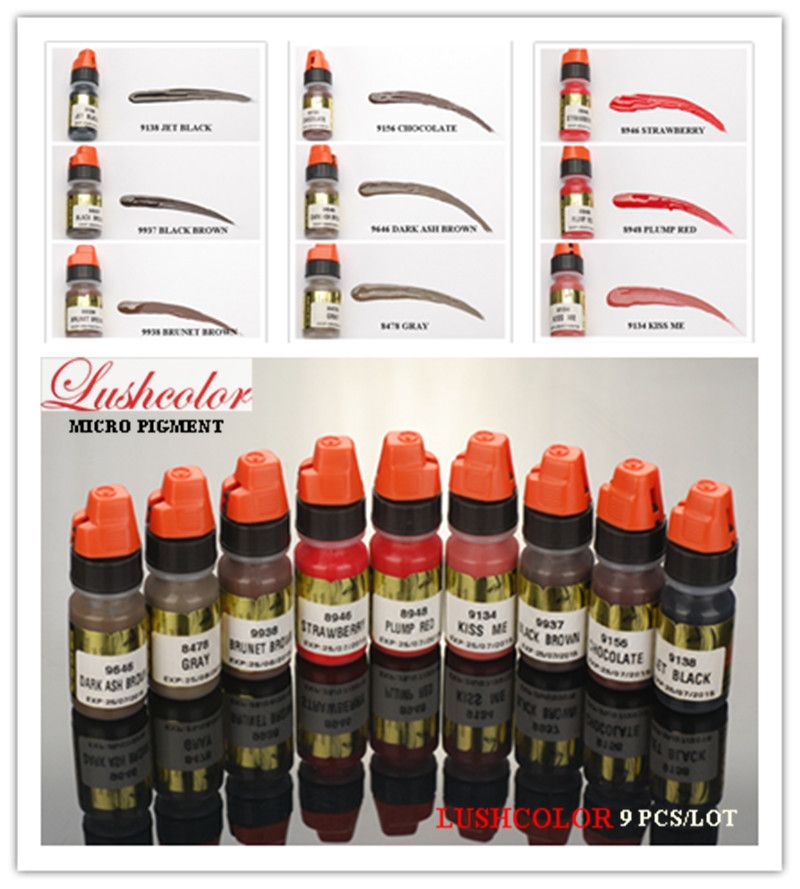 Permanent Makeup Pigment LUSHCOLOR Eyebrow & Lip Colors New Inks