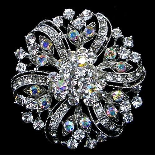 2 Inch Rhodium Silver Plated Clear and Clear AB Crystal Large Flower Crystal Victorian Style Sparkly Brooch
2 Inch Rhodium Silver Plated Clear and Clear AB Crystal Large Flower Crystal Victorian Style Sparkly Brooch