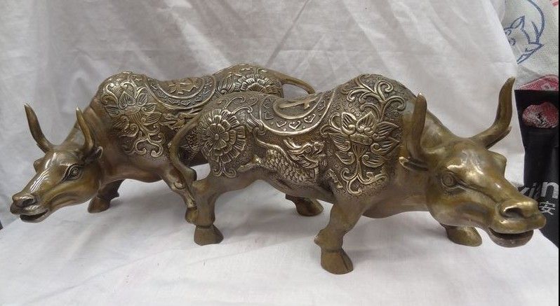 uy 13 Chinese Bronze Sculpture Wealth Cai Yu