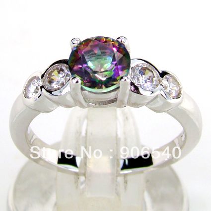 wedding rings mystic topaz