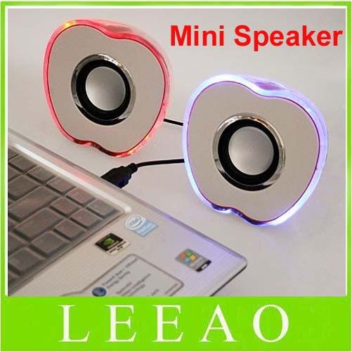 Apple Shaped Usb Powered 2.0 Multimedia Speakers Speaker For Pc Laptop