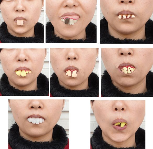 2017 Novelty Tooth Halloween Scary Crooked Monster Teeth Makeup Do