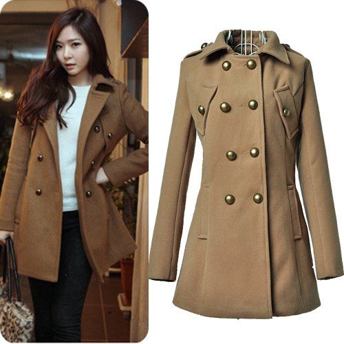 Online Cheap Womens Winter Coats 2012 Korean Style Fashion News Warm Double Breasted Long Sleeve Woolen Outwear Q By Wholesale Apparels | Dhgate.Com