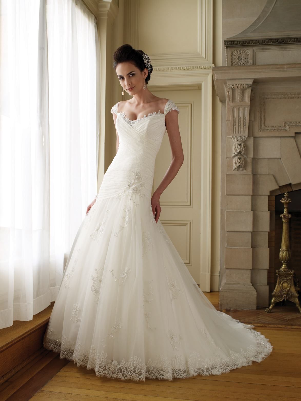 a-line off the shoulder wedding dresses
