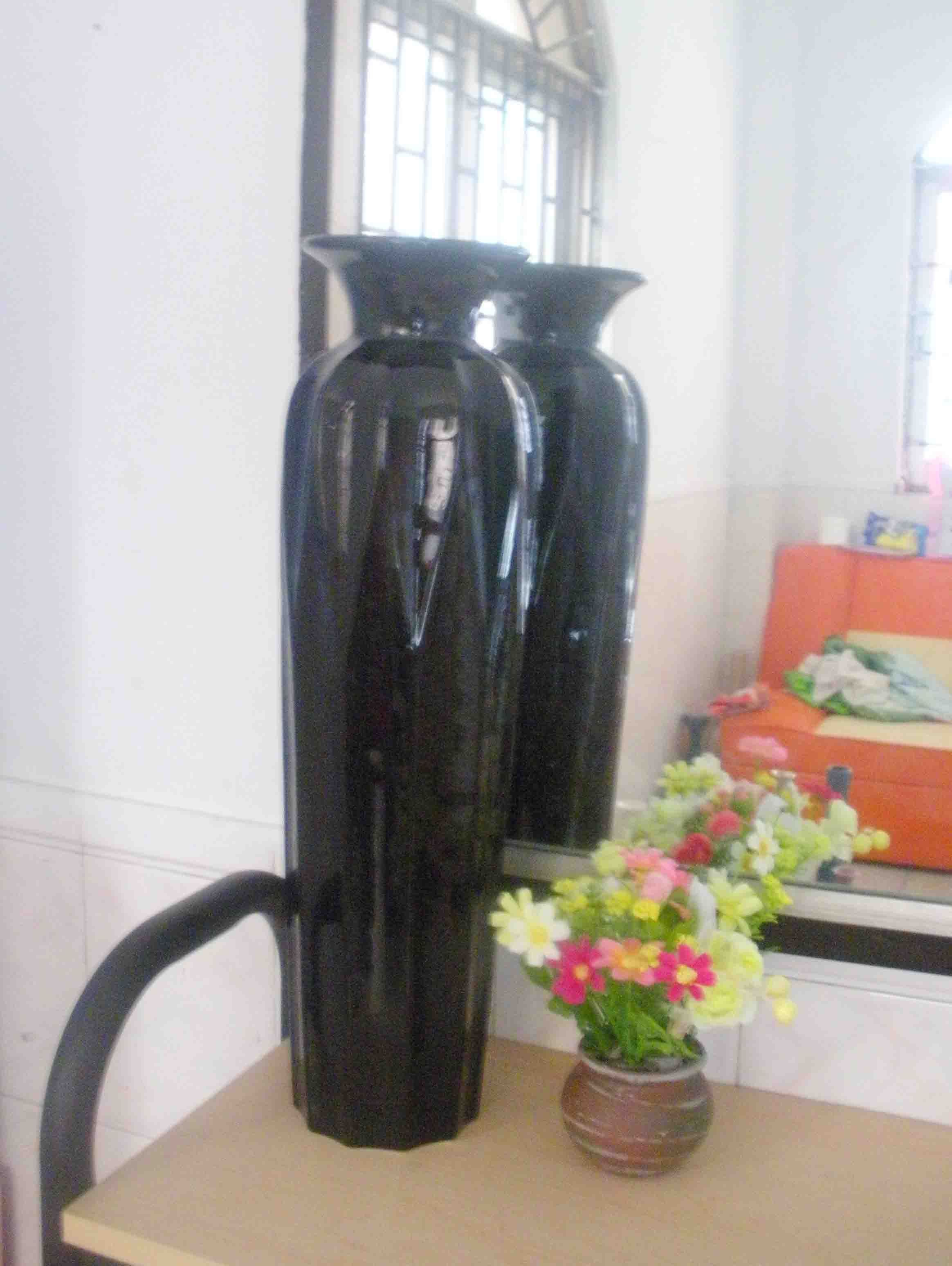 Buy cheap Product black stripe big floral device vase decoration ...