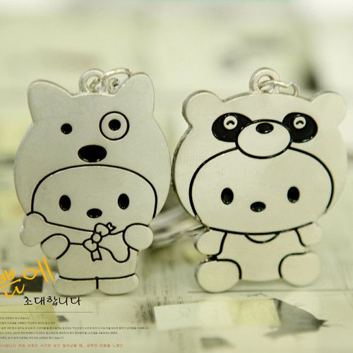 Cute Baby Kids Lover Couple Keychain The Korean Cute Key Chain Ring