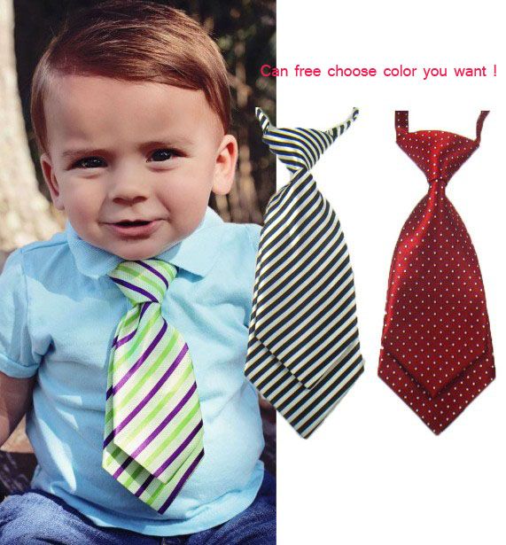 Baby Toddler Boy Necktie Tie Kids Infant Print Necktie Imitation Silk