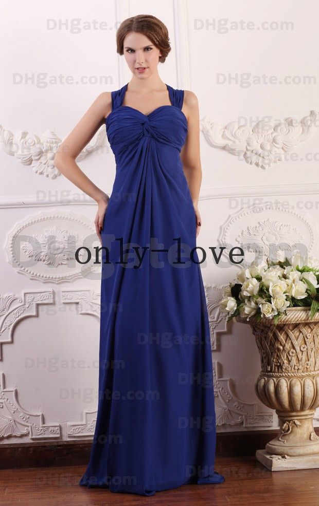 Royal Blue Sheath Junior Bridesmaid Dresses Square Neck Sleeveless