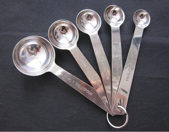 2017 Baking Tools Stainless Steel Measuring Spoons Set Amount Weighing