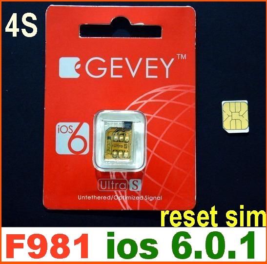 Gevey Ultra Unlock Sim Card For Iphone 4