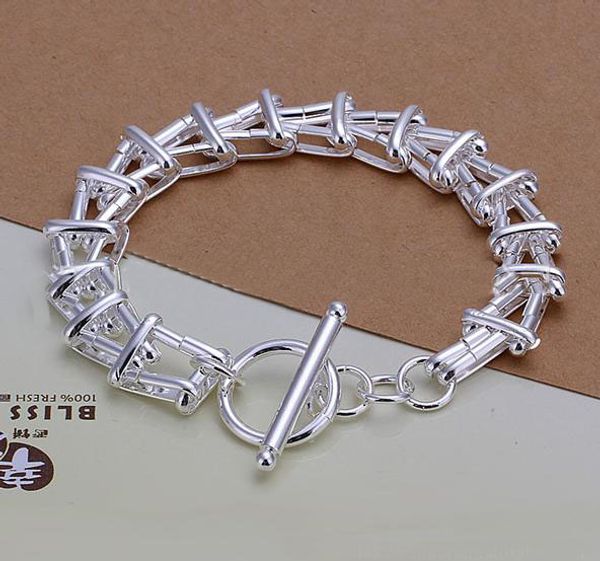 

очень популярные женские стерлингового серебра 925 браслет, 925 серебряный браслет ювелирных изделий, 6 шт. / лот, DSSB-075
