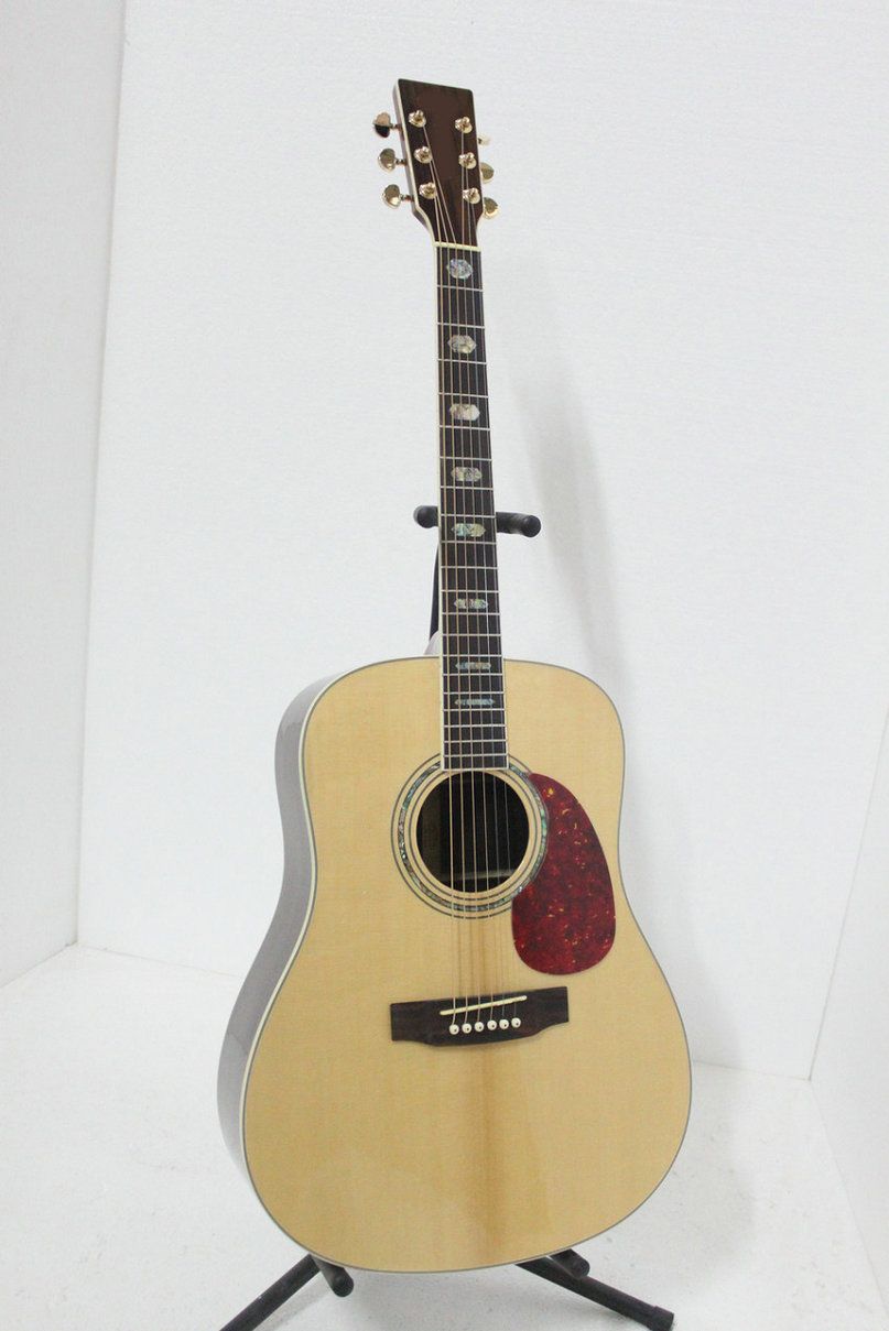 Hot Selling 40 Beige Wooded 6 Strings Natural Acoustic Electric Guitar