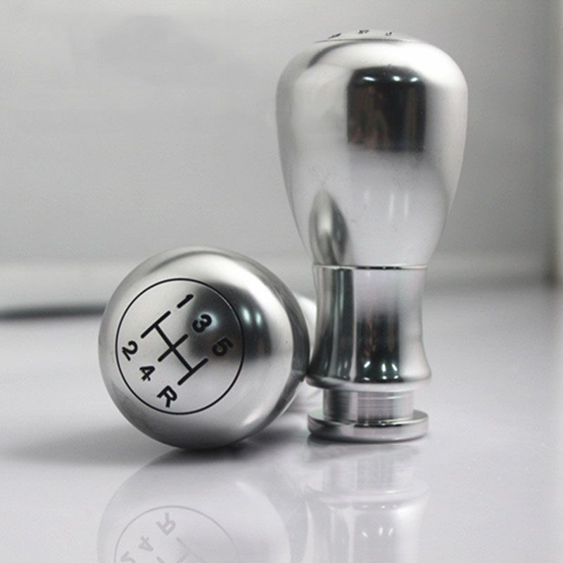 Aluminum Metal Manual Gear Shift Knobs Stick Shift Knob Silver Chrome