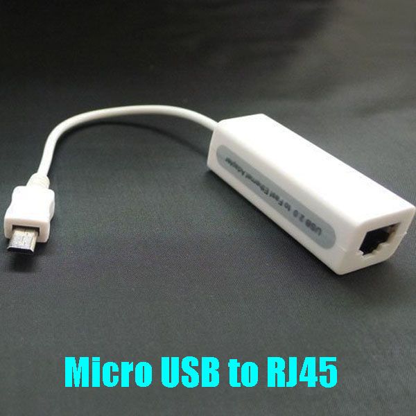 Universal 10M/100M Micro USB 5 Pin to RJ45 Female LAN Network Adapter External