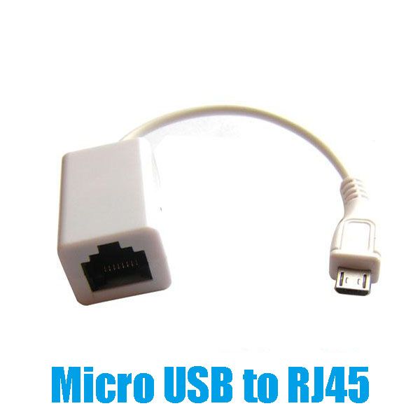 Universal Micro Usb 5 Pin To Rj45 Female Lan Network Adapter