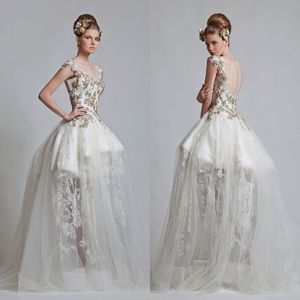 2013 il più nuovo abito da ballo vintage con scollo a V e applicazioni di pizzo, tull.net, maniche corte con cerniera, abito da sposa