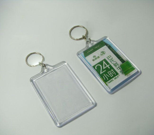 Blank Acrylic Rectangle Keychains Potho Frame Insert Photo Keyrings 2