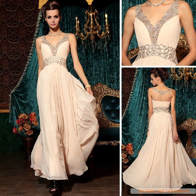 2016 new v neck embroiderybeaded floor length chiffon evening dresses 2016 new v neck embroiderybeaded floor length chiffon evening dresses