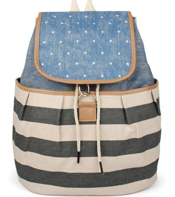Stripe Middle School Girls Backpack Bag Stripe Middle School Girls Backpack Bag