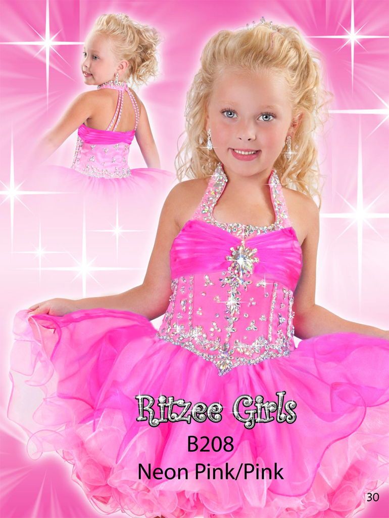 2013 Glitz Pageant Dresses Girls Halter Center Jeweled Star Pageant