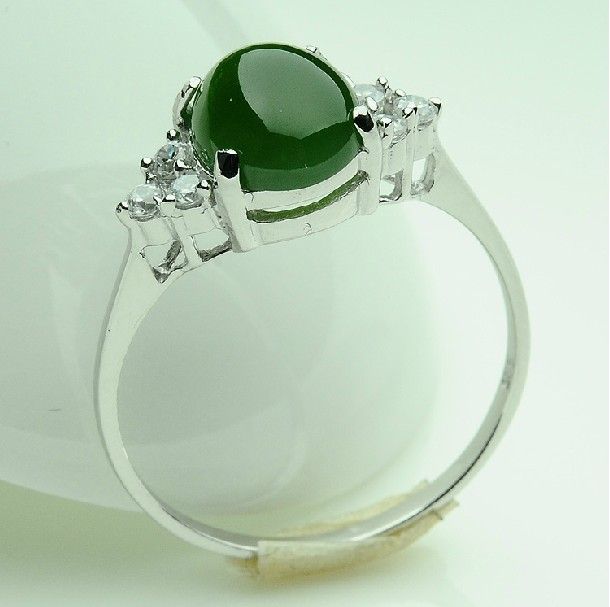 925 Silver and nephrite jade rings for men and women ring