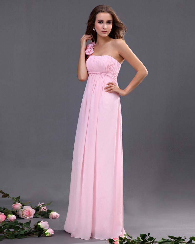 light pink chiffon gown